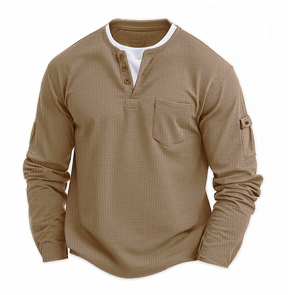 Antonín | Moderní Henley Triko s Kapsami