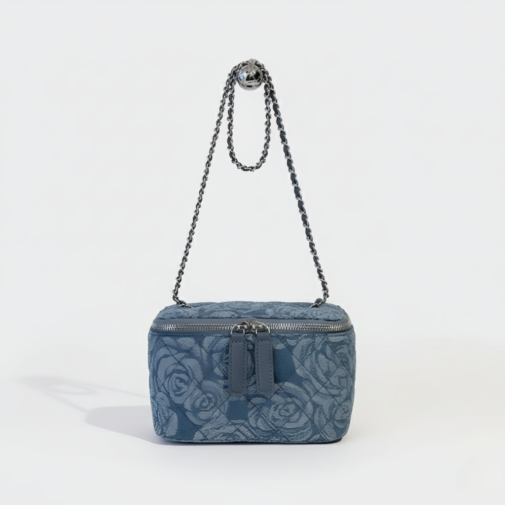 Blanka | Džínová Crossbody Kabelka s Řetízkem