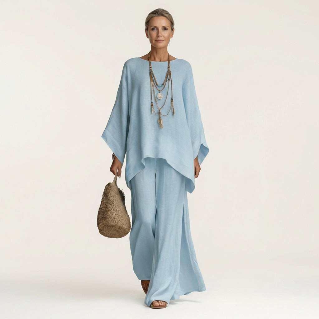 Regina | Boho komplet ze směsi lnu