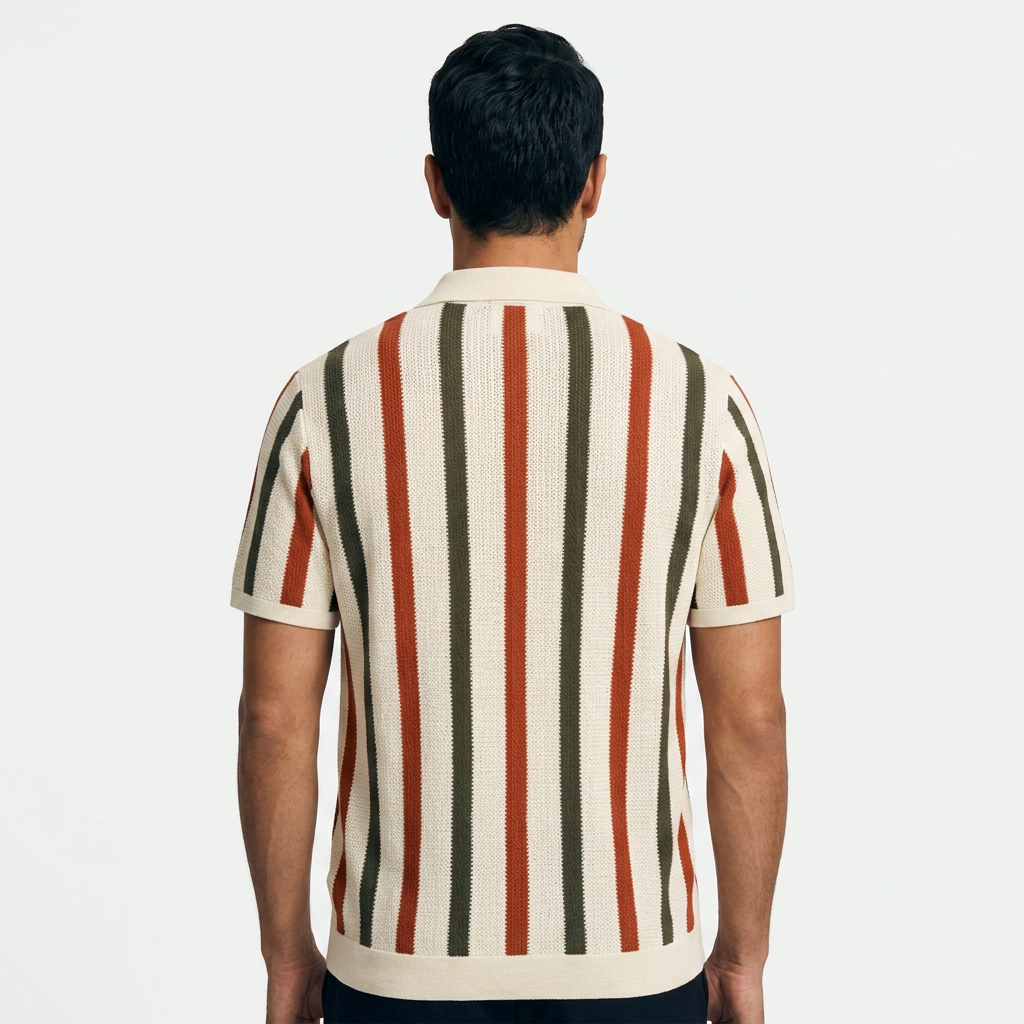Lukáš | Pletené polo s copánkovým vzorem ve vintage stylu