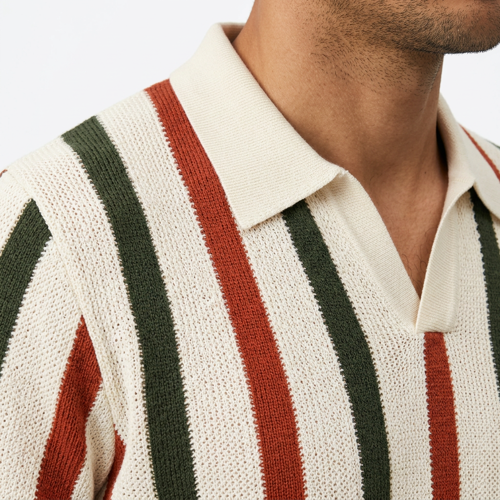Lukáš | Pletené polo s copánkovým vzorem ve vintage stylu